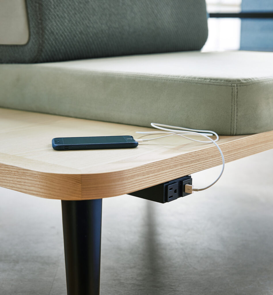 AllSorts Bench with Back and Table Detail Shot