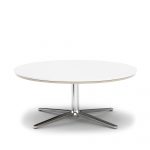 Flirt 36-Inch Occasional Table, Round, Corian Top, Chrome Base