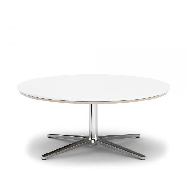 Flirt 36-Inch Occasional Table, Round, Corian Top, Chrome Base