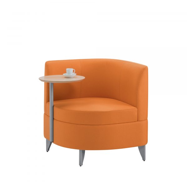 Orange Leaf Lounge with Rotating Tablet