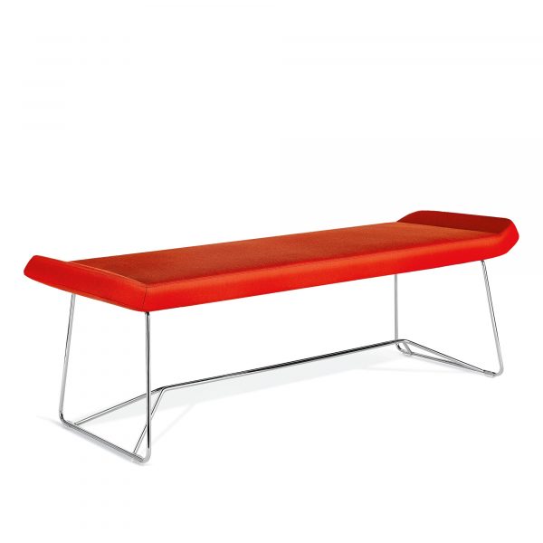 Red Upholstered Nios Bench