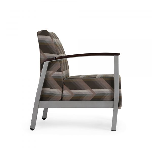 Haven Metal Lounge Chair, Side View