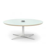 Flirt 42-Inch Occasional Table, Round, Back-Painted Glass Top