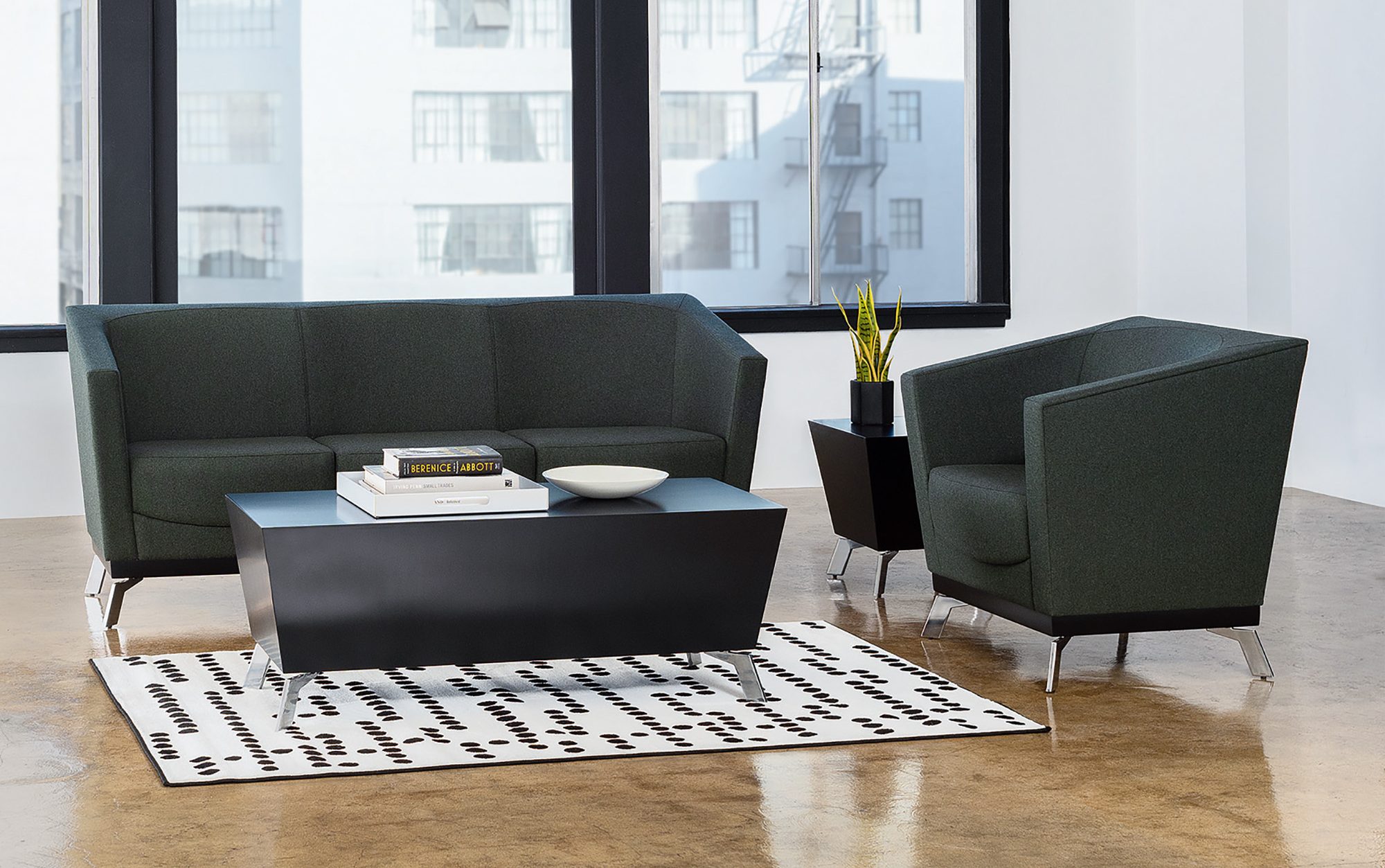 Achella Sofa and Lounge Chair with Occasional Table