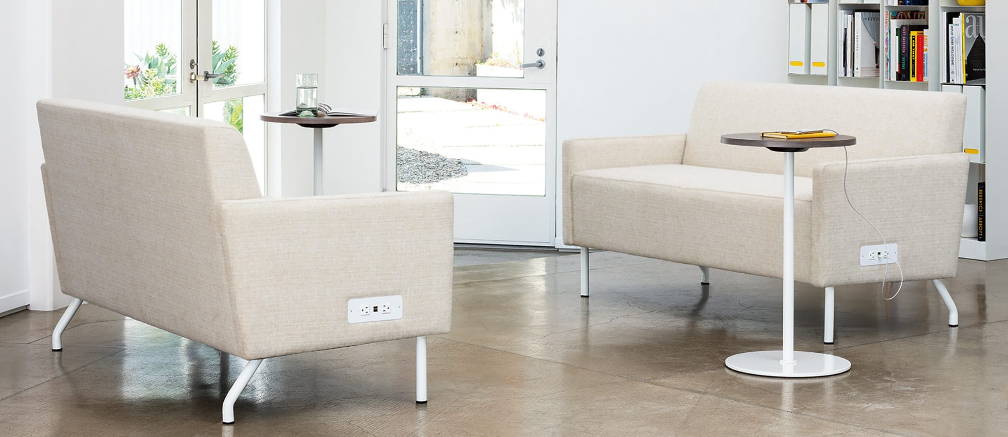 Intima Love Seats with Pull-Up Tables