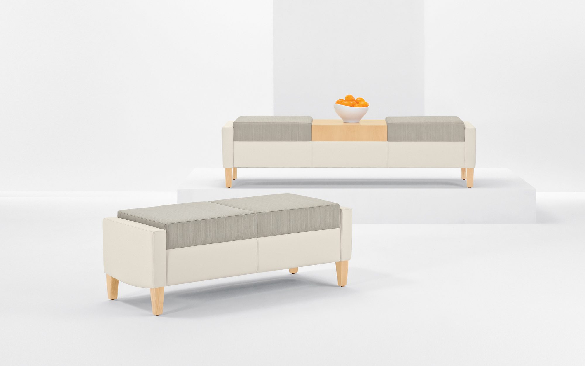 Haven 2 Seat Bench and 2 Seat Bench with Center Table