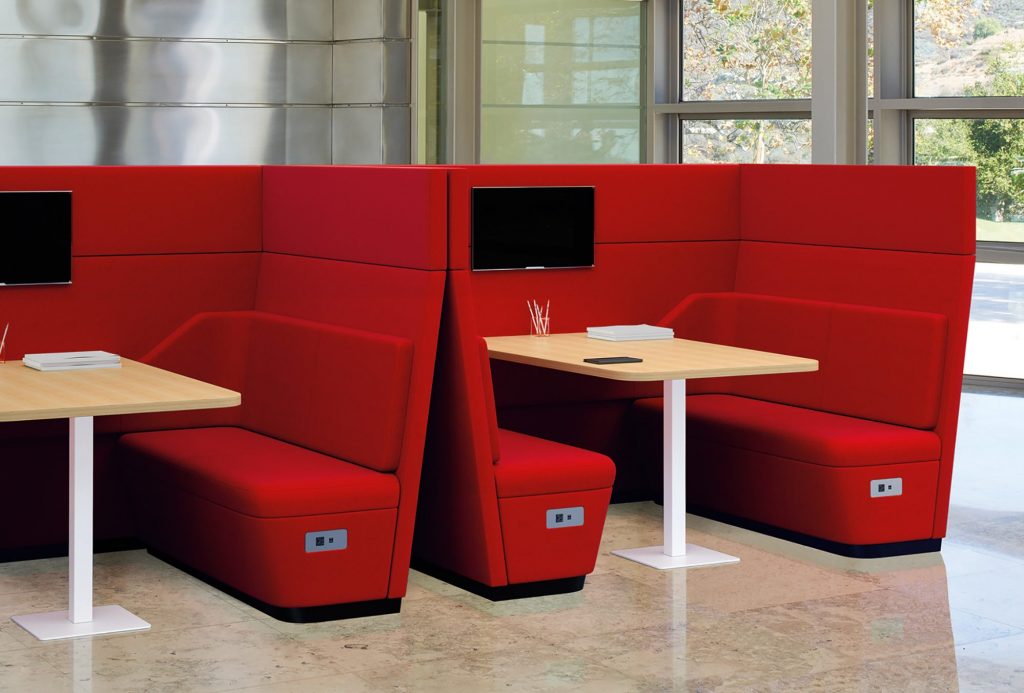 Co-op Private Love Seats, Integrated Tables