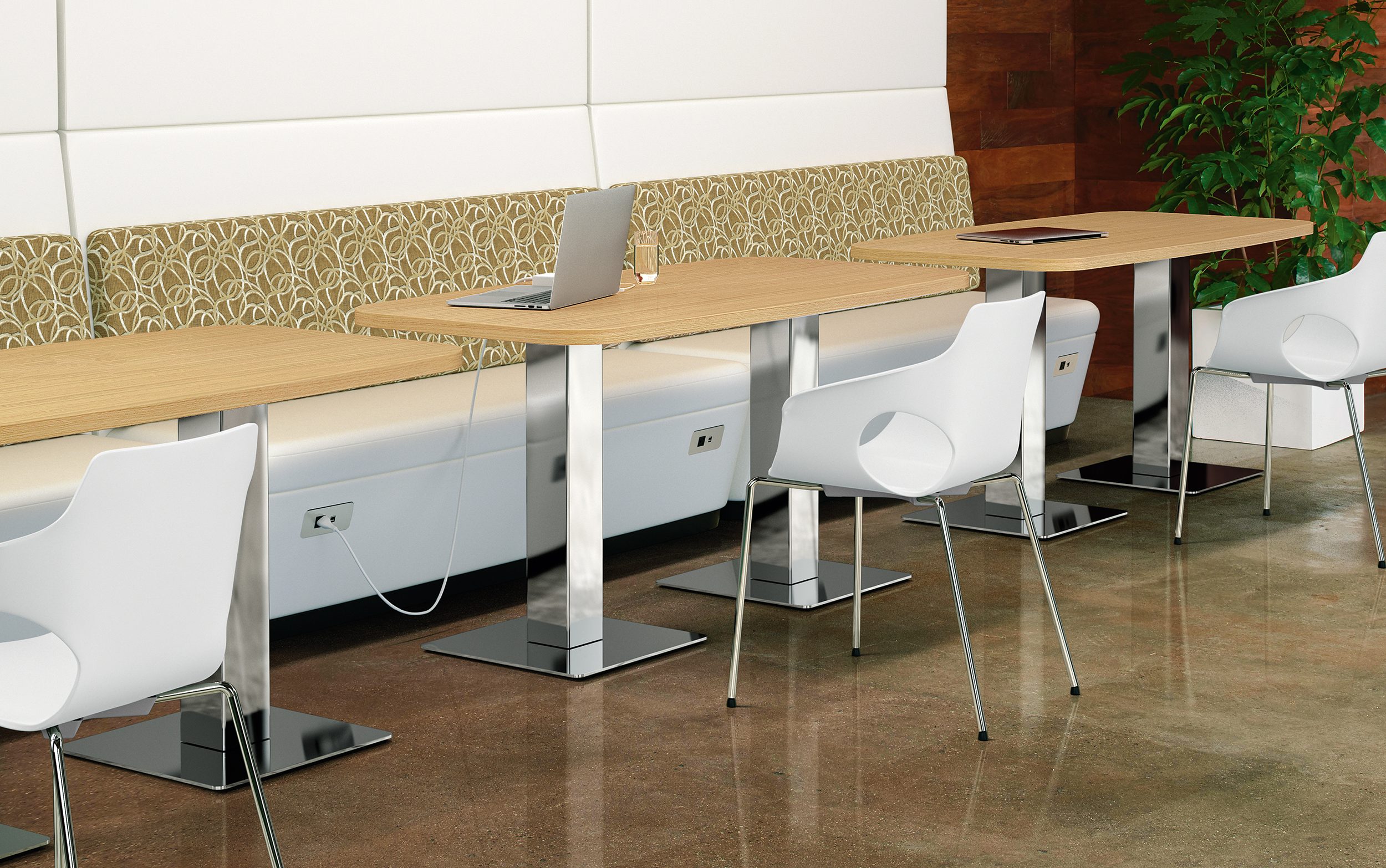 Co-op 29-Inch High Arc Rectangle Tables, Private Love Seats, Ole Guest