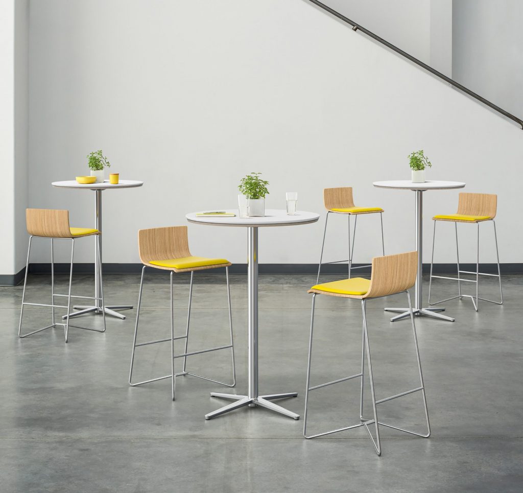 Brink Stools with Flirt Meeting Tables
