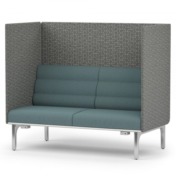 Iso Love Seat, Back and Side Panels with Power Unit