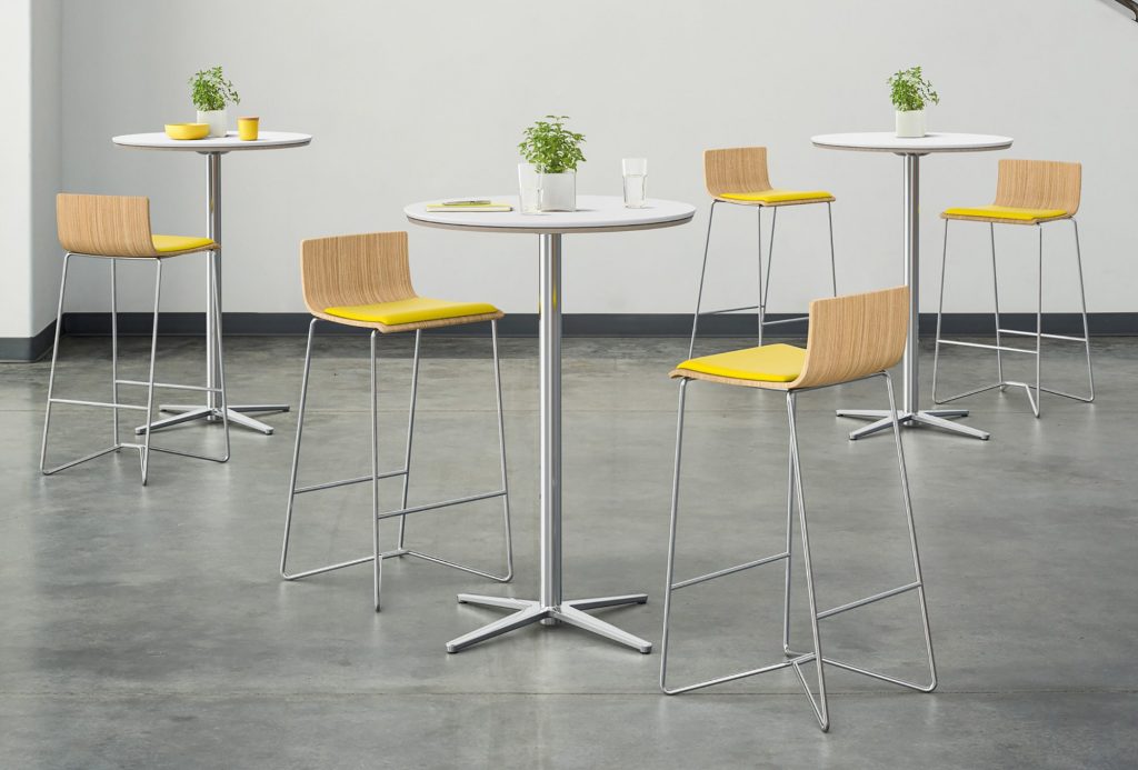 Flirt Meeting Tables with Brink Barstools