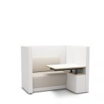 TOOtheLOUNGE 41 Inch Lounge Unit, Upholstered Plinth, Privacy Panels