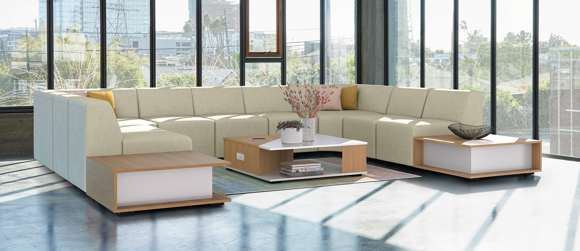 Archetype Modular Configuration with End Tables and Occasional Table