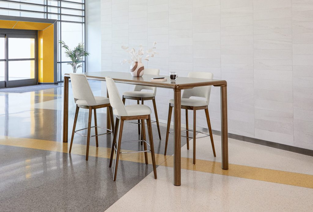 Conduit Meeting Tables Breakroom Environment with Hoom Stools