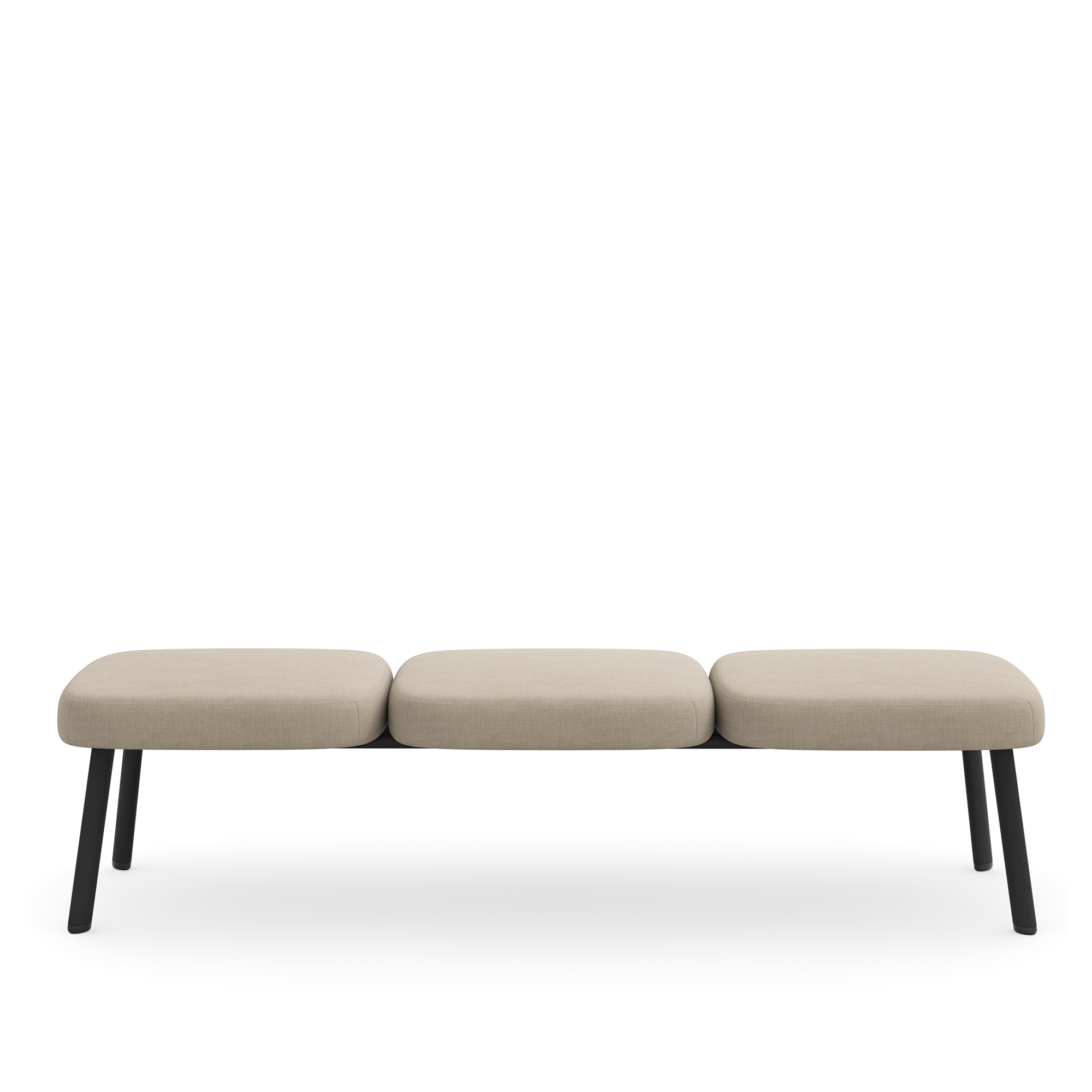 Soa, Three-Seat Bench, Front View