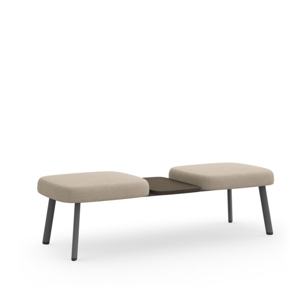 Soa, Two-Seat Bench with12in Center Table