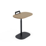 Keeper Pull-Up Table, Satin Black, Adjustable Height and Device Holder